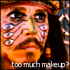 too much makeup